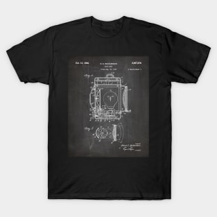 Film Spot Lamp Patent - Cinema Student Film Student Art - Black Chalkboard T-Shirt